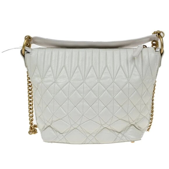 CHANEL CC Logo 2Way Glazed Shoulder Bag Leather White 620RF580 - Picture 3 of 15